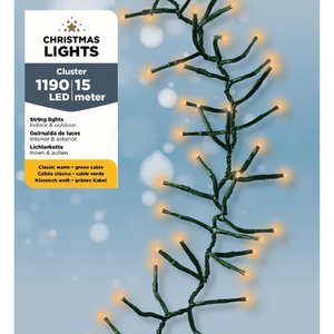 Christmas lighting Cluster 1190LED warm white