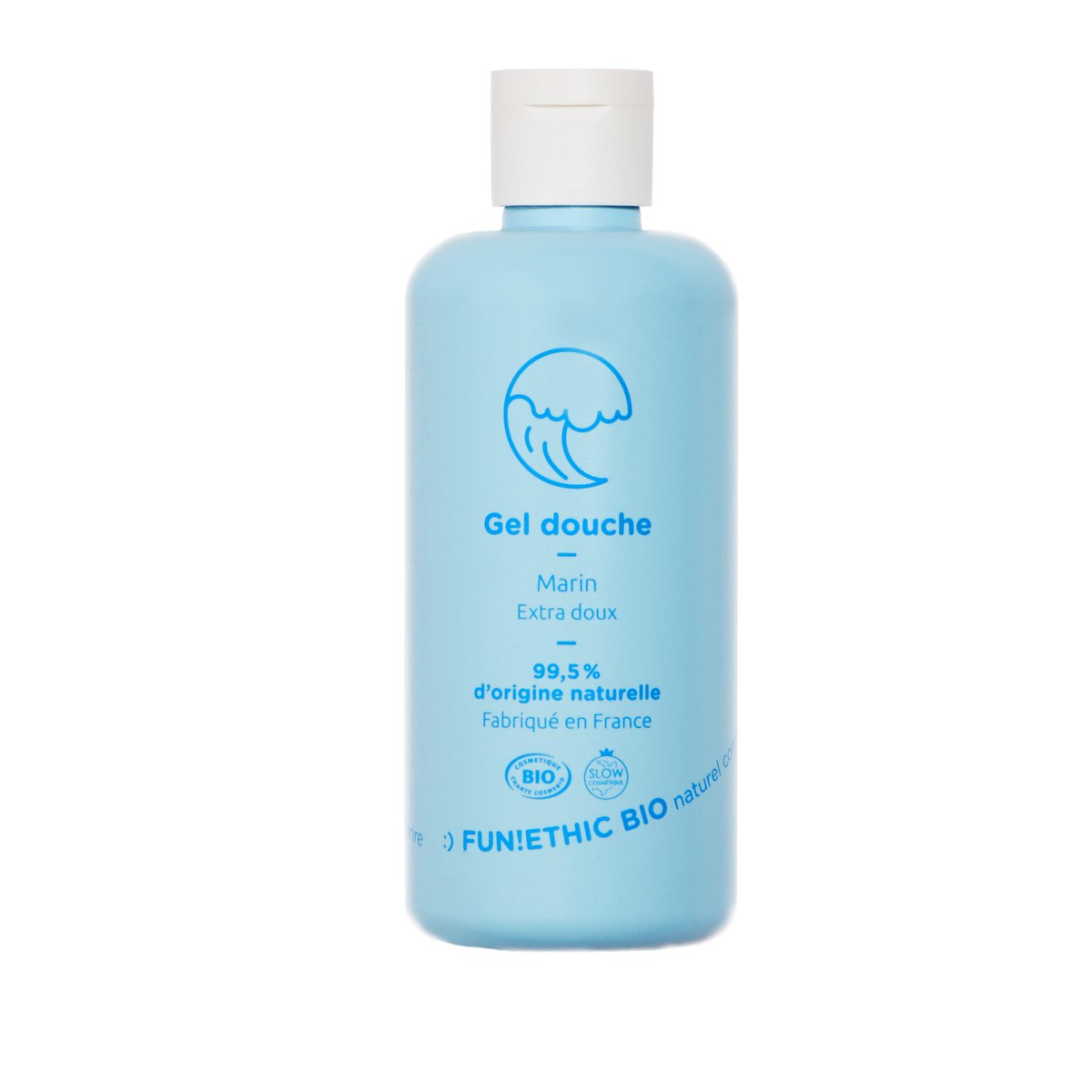 Gel de ducha extra suave certificado Cosmos Organic - Perfume salado discreto orgánico 100% natural