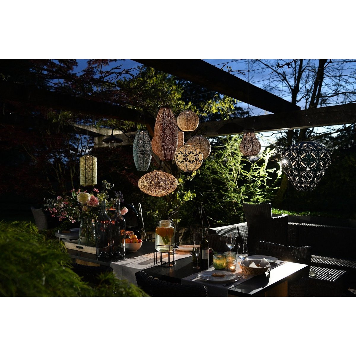 Lumiz Solar Lampion Bazaar Round - 30 cm - oro