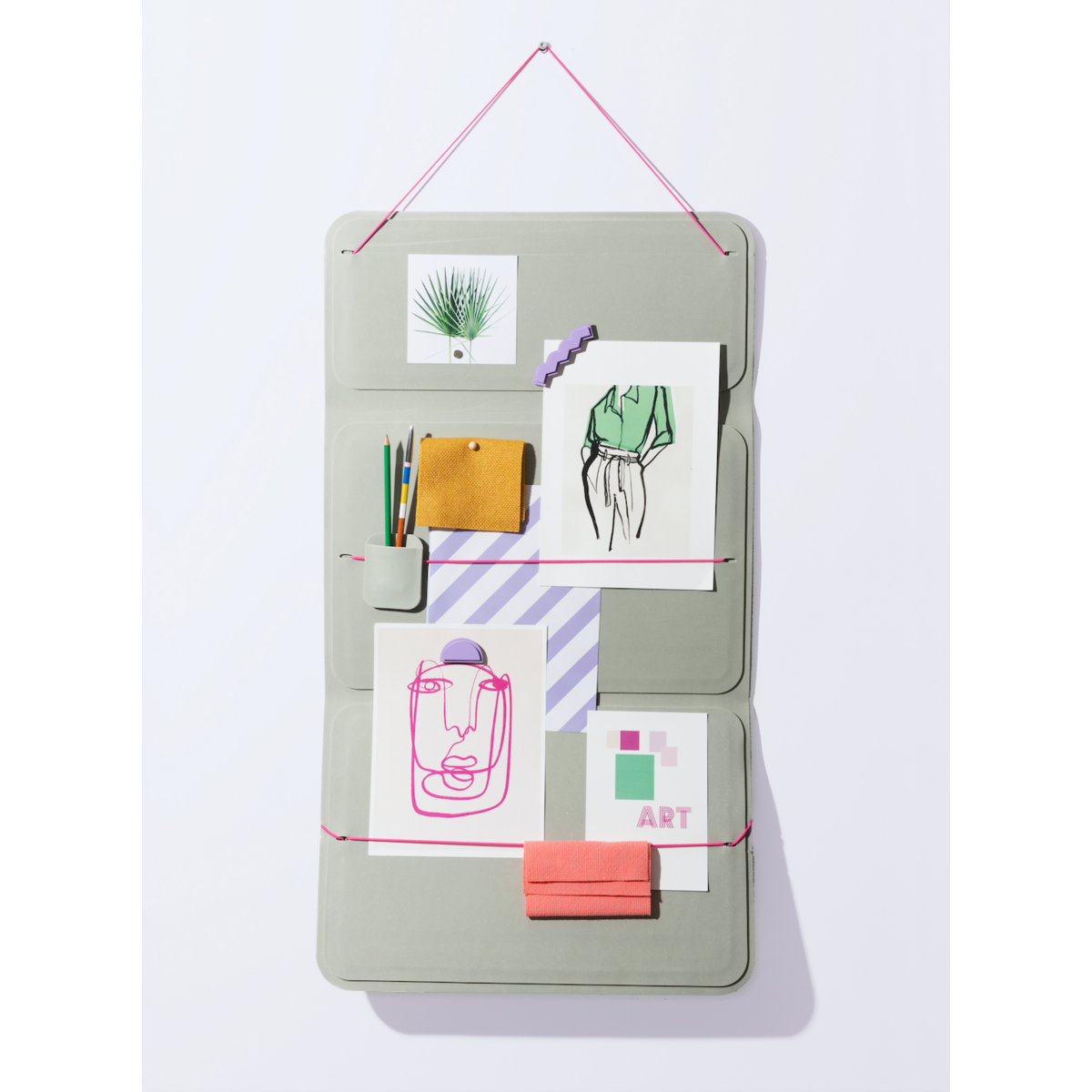 Kunsttasche - Soft Mint x Pink