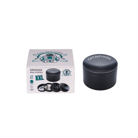 Grinder, Maxi Curved, XXL, 4 Parts, 100mm, Diamond Teeth, Dark Blue