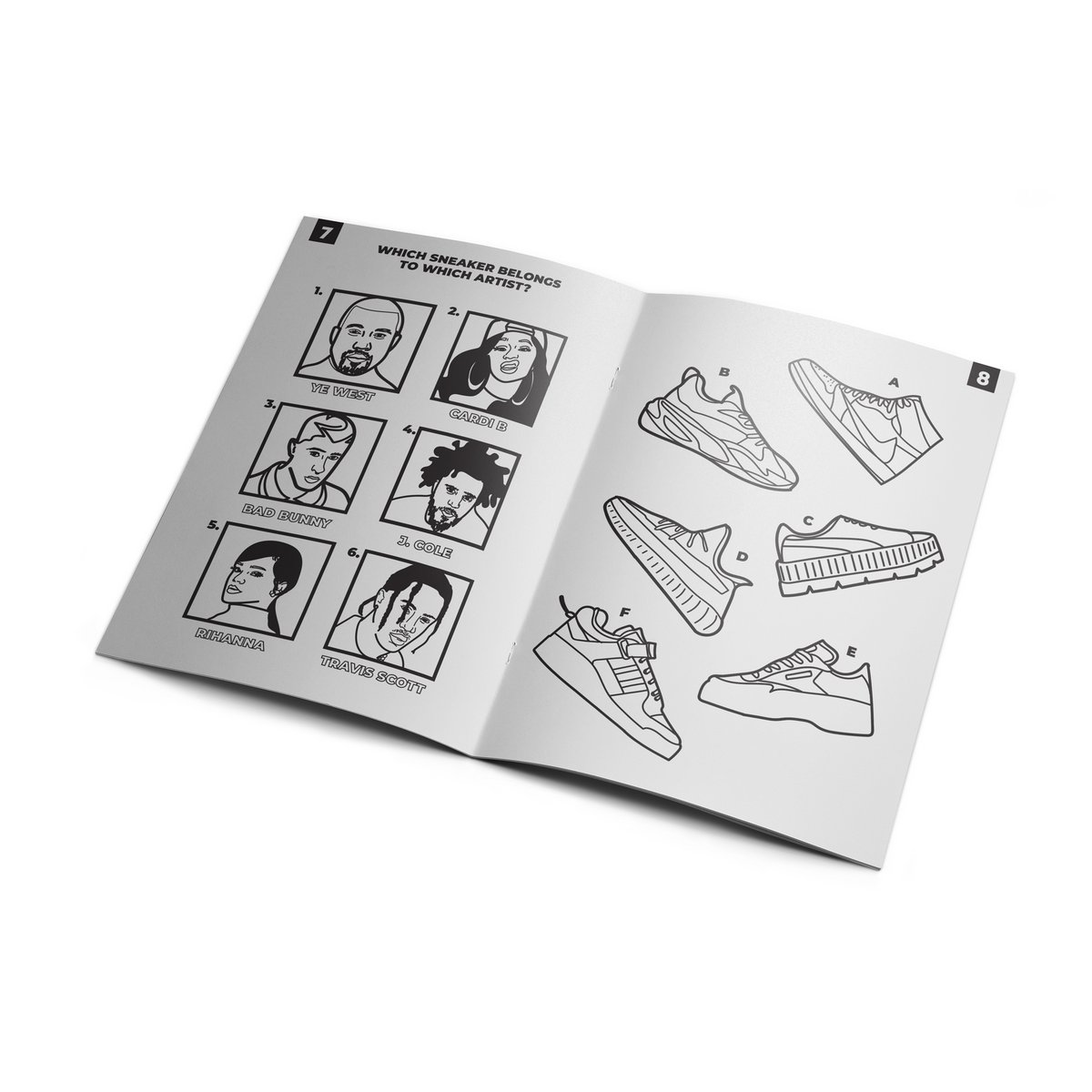 Libro de actividades de zapatillas