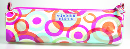A colorful, circular pattern pencil holder with the text "Winner" printed on it.
The pencil holder features a vibrant, abstract circular pattern in shades of pink, orange, and blue. The pattern creates a playful, whimsical design. The text "Winner" is printed on the front of the pencil holder in a bold, stylized font.