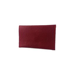 K0040VB | Saszetka z klapką Wyprodukowano we Włoszech z prawdziwej skóry licowej, groszkowany dolar - Kolor Czerwony - Wymiary: 13 x 8 x 0,5 cm - Opakowanie: sztywne dno/wieczko Pudełko upominkowe
