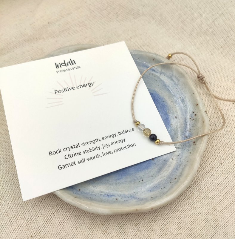 Armband rock, positive energy, zilver en goud