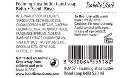 Schäumende Sheabutterseife Bella 520 ml Isabelle Rose