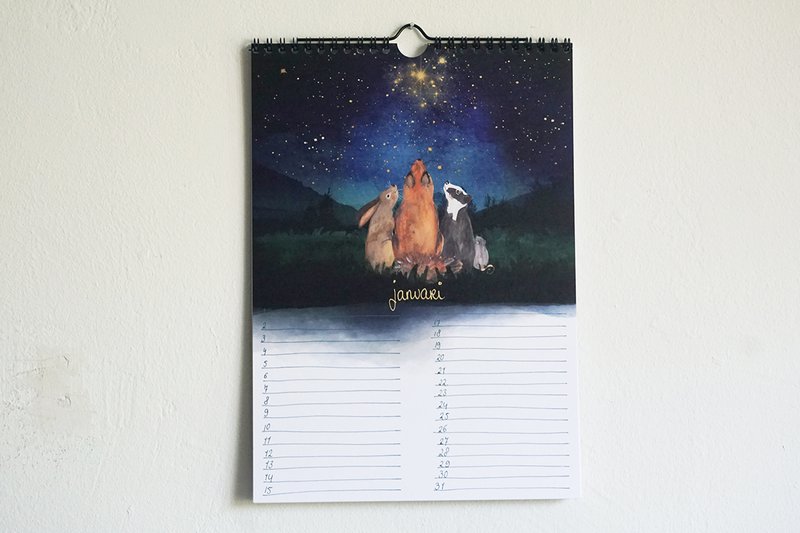 Calendar Forest animals