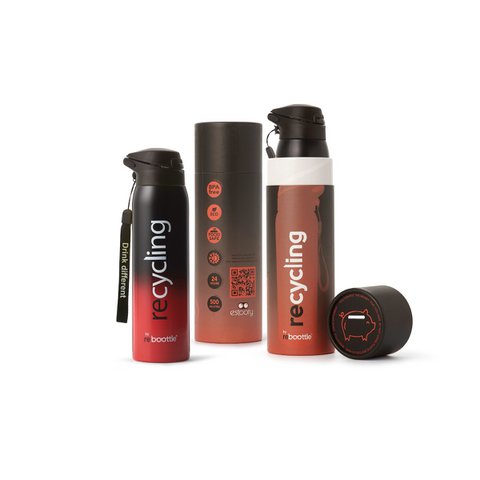 bottle • THERMO RCL Red & Black  - Sustainable drinking bottle