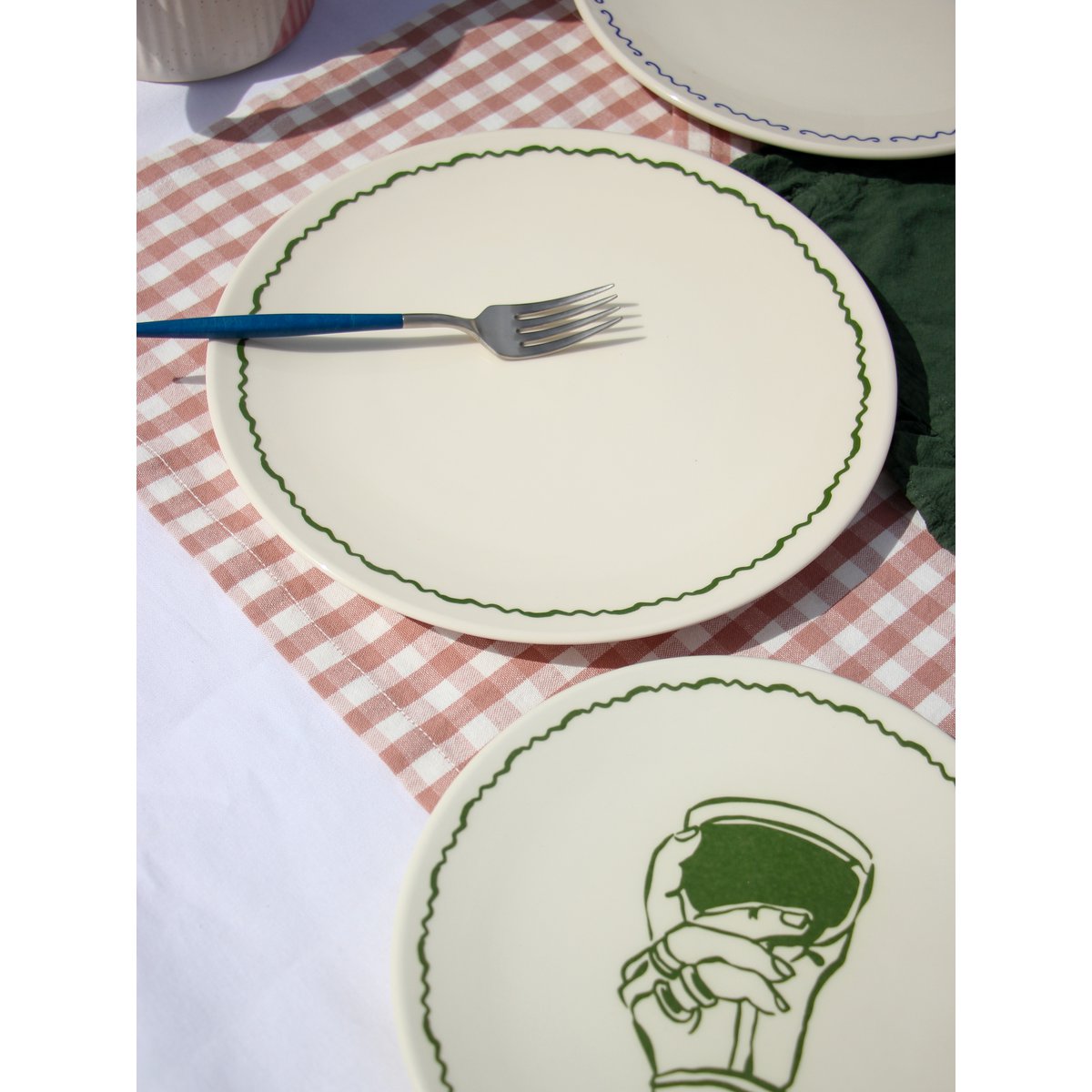 Piatto di cena umore verde