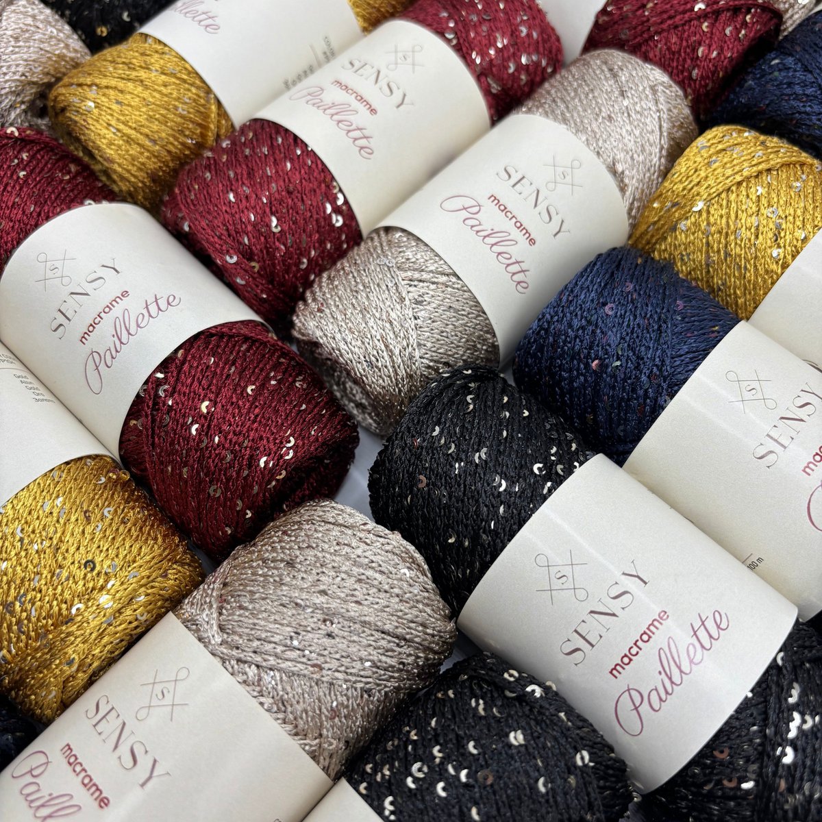 Sensy Paillette Macrame Cord - 109 Yards 100% polyester