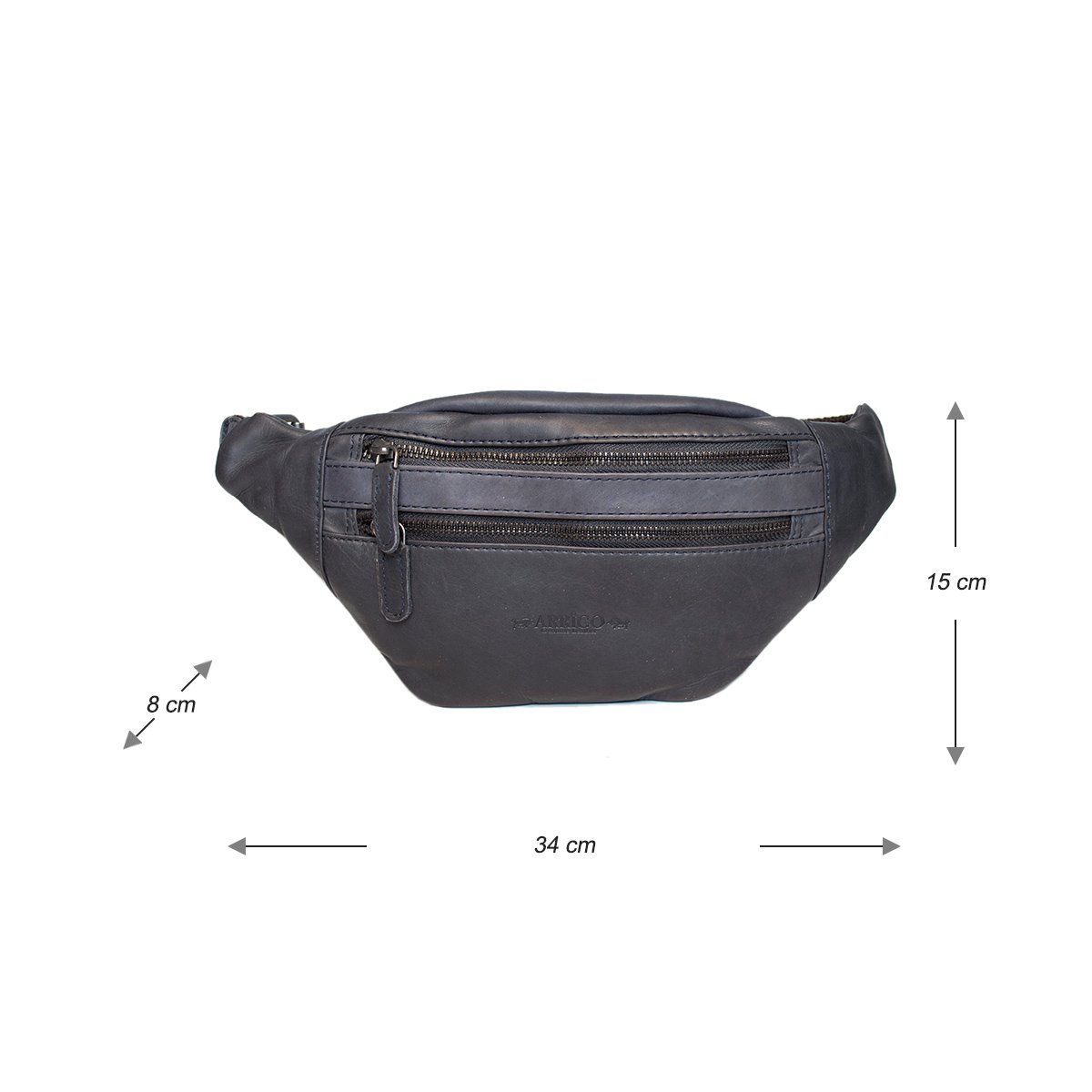 Taljetaske Læder - Fanny Pack Læder - Pouch Taske i 6 farver læder - Læder Belly Bag - Unisex model
