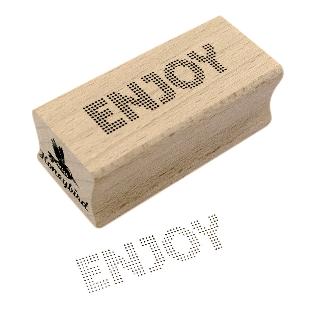 Geniet van een gestippelde stempel