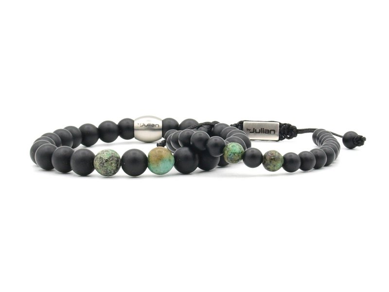 Father and son bracelet set Afr. Turquoise