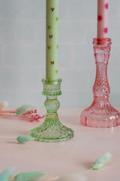 Lysestage Belle Green - Æske med 6 stk