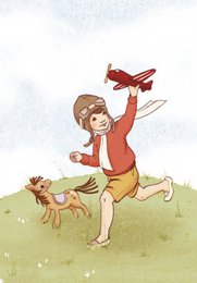 Scheinkarte kleine Fliegerin