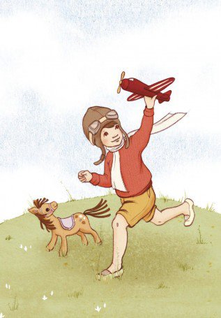 Scheinkarte kleine Fliegerin