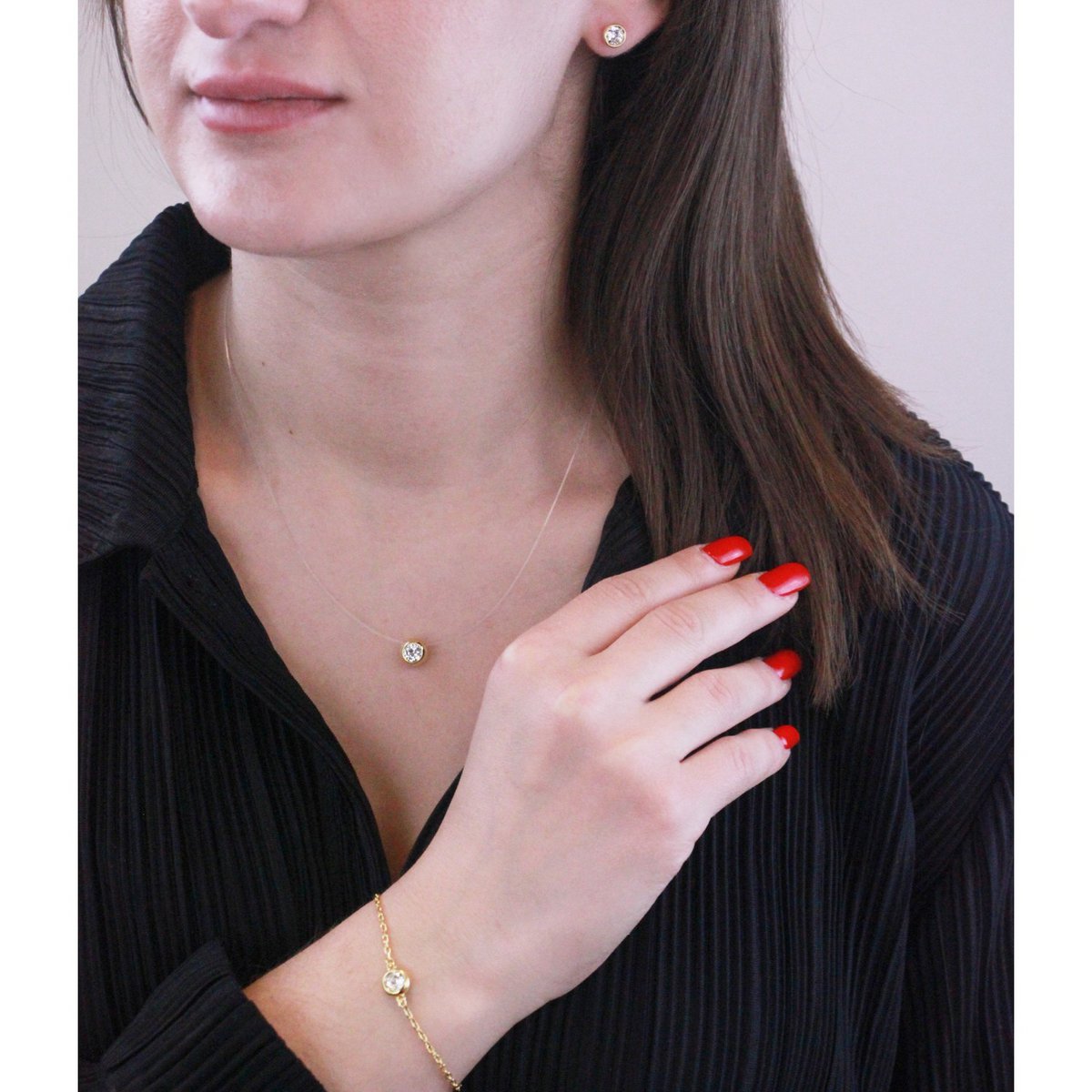 Mondset - Gold und Kristall