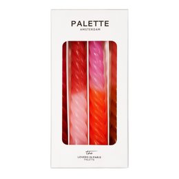 4 Twisted Dip Dye Spitzkerzen – Blossoming Fields – 4er-Set