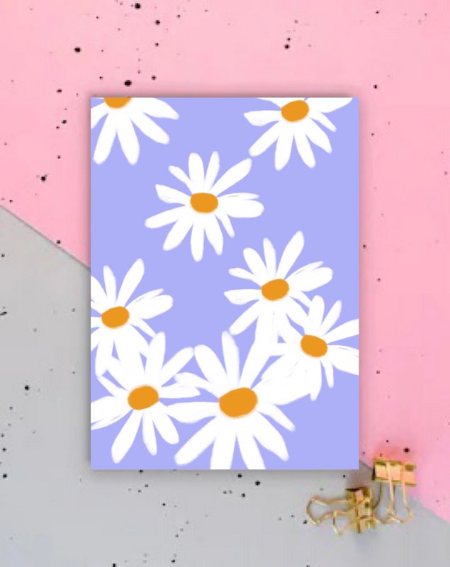 Gänseblümchen Postkarte