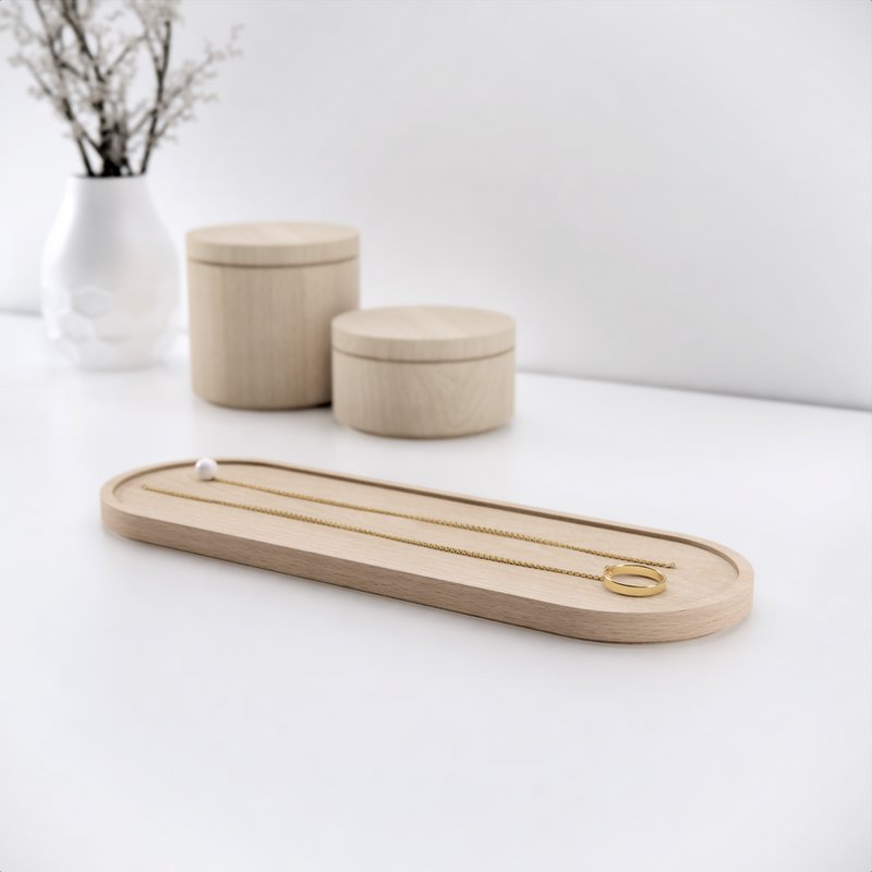 Stack Wooden Desk Organizer Tray
