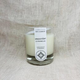 Ungestört (Citronella) | Duftkerze Sojawachs – Citronella – gegen Mücken – frischer Zitrus Duft – Outdoor Kerze