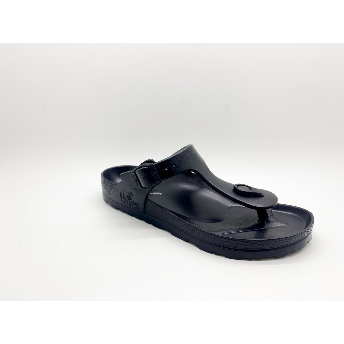 thies 1856 ® Ecofoam Thong Sandal vegan black