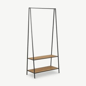 Dover Clothes Rack, Steel & Natural Oak