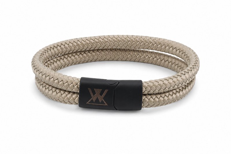 Touw armband 12mm - Caesar collectie | Editie zwart