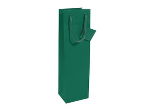 Gift bag Sigel bottle, opal green, matte lacquer, gift card, paper, 157 g,
