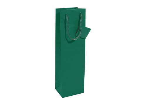 Geschenktüte Sigel Flasche, Opalgrün, Mattlack, Geschenkkarte, Papier, 157 g,