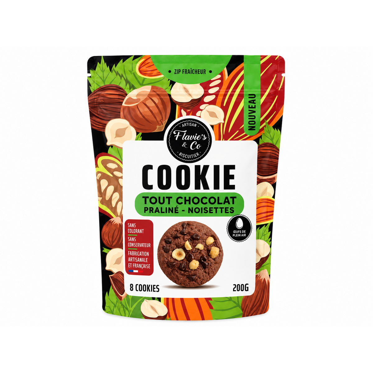 Alle Chocoladekoekjes - Praliné - Hazelnoten