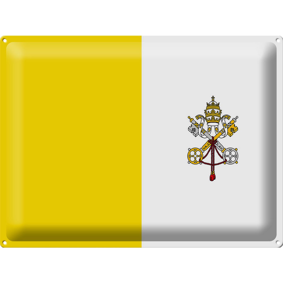 Tin Sign Flag Vatican City 40x30cm Flag Vatican City
