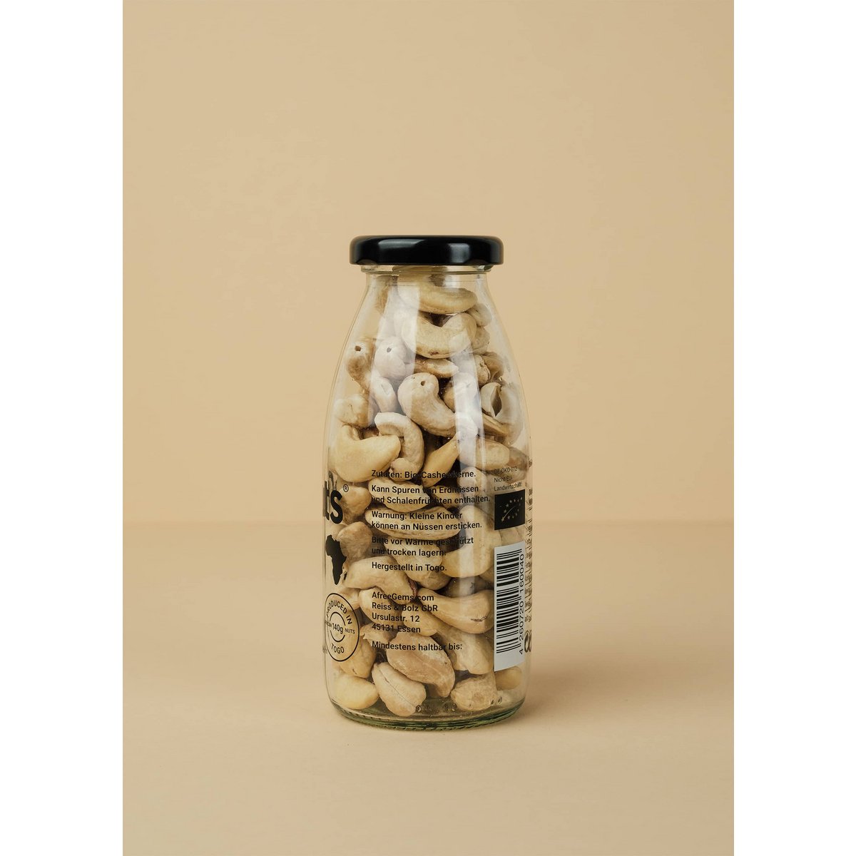 Premium Sun Coast Bio-Cajous FreundeFlasche NaturInhalt: 140g