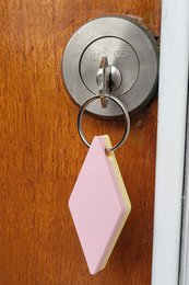 Keychain Check Bacon Pink/yellow
