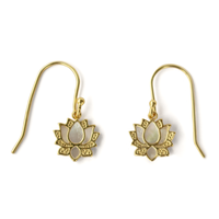 Gold plated earrings with Water Lily, Claude Monet