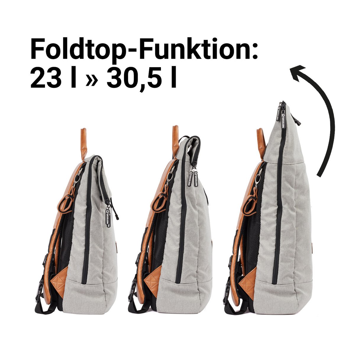 Wickeltasche N°6 Rucksack Schwarz
