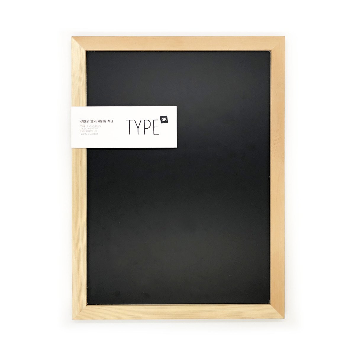 Magnetic chalk board with wooden frame (30x40cm)