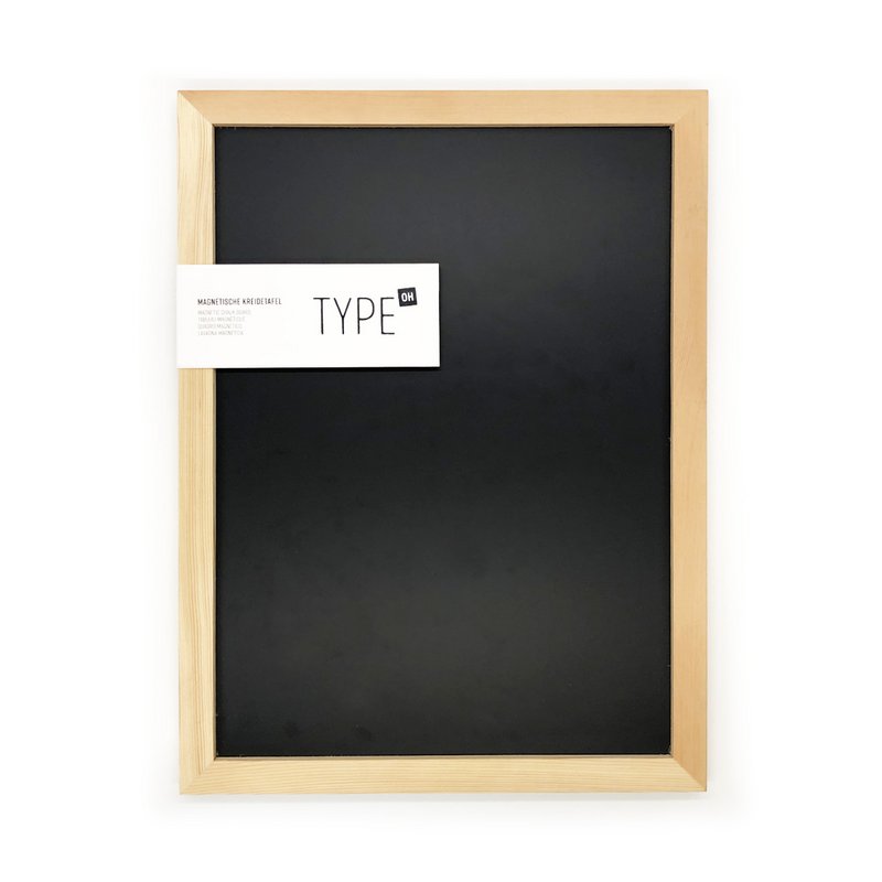 Magnetic chalk board with wooden frame (30x40cm)