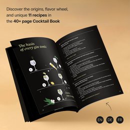 Cocora Gin Tonic gavesæt - 12-delt cocktailsæt i rustfrit stål - Tritan® Krystalglas - Cocktailbog - Bæredygtigt