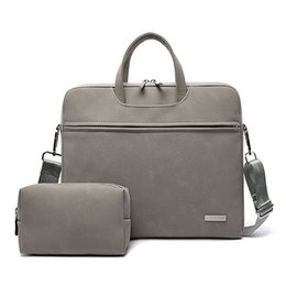 PU Leder Frauen Laptop Tasche Notebook Tragetasche Aktentasche Für Macbook Air 13,3 14 15,6 Zoll Männer Handtaschen Schulter Maus tasche