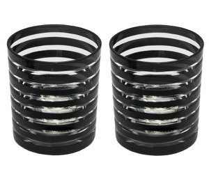 Mug Nelson black set of 2 H 9 cm