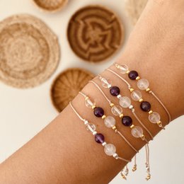 Precious stones bracelet - Golden triangle