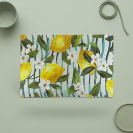 Mantel Individual Limón - PVC Estampado Botánico Rayas