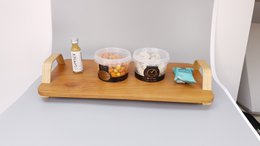 Bana designbakke fra træ og bambus