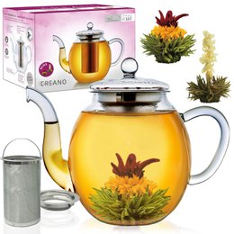 Opret Glasteekanne 1.0l inkl. 2 Teeblumen