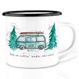 Enamel cup – Camping Bus