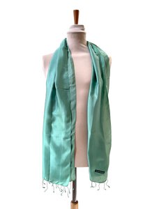 De Apple Green Organza Silk Krama - Heren