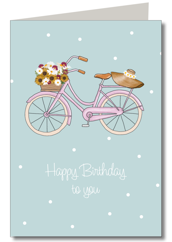 Bicycle with flower basket