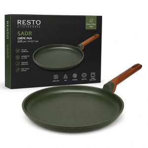 RESTO Sadr Crepe Pan 28 cm - Induction Suitable - Cast Aluminum - Non-stick coating - PFAS/PFOA Free - Pancake Pan Copy