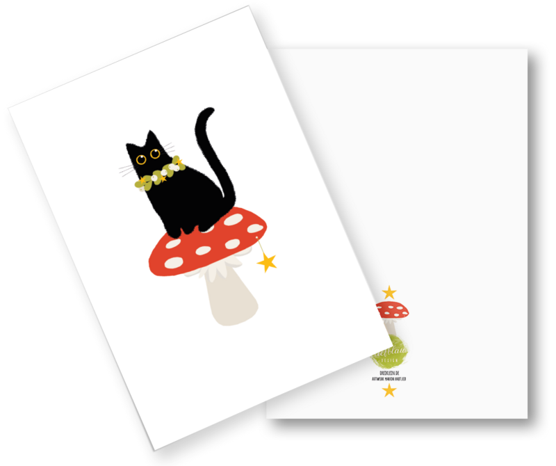 Carte de Noël chats (carte pliante avec enveloppe) "Christmas Kitten"